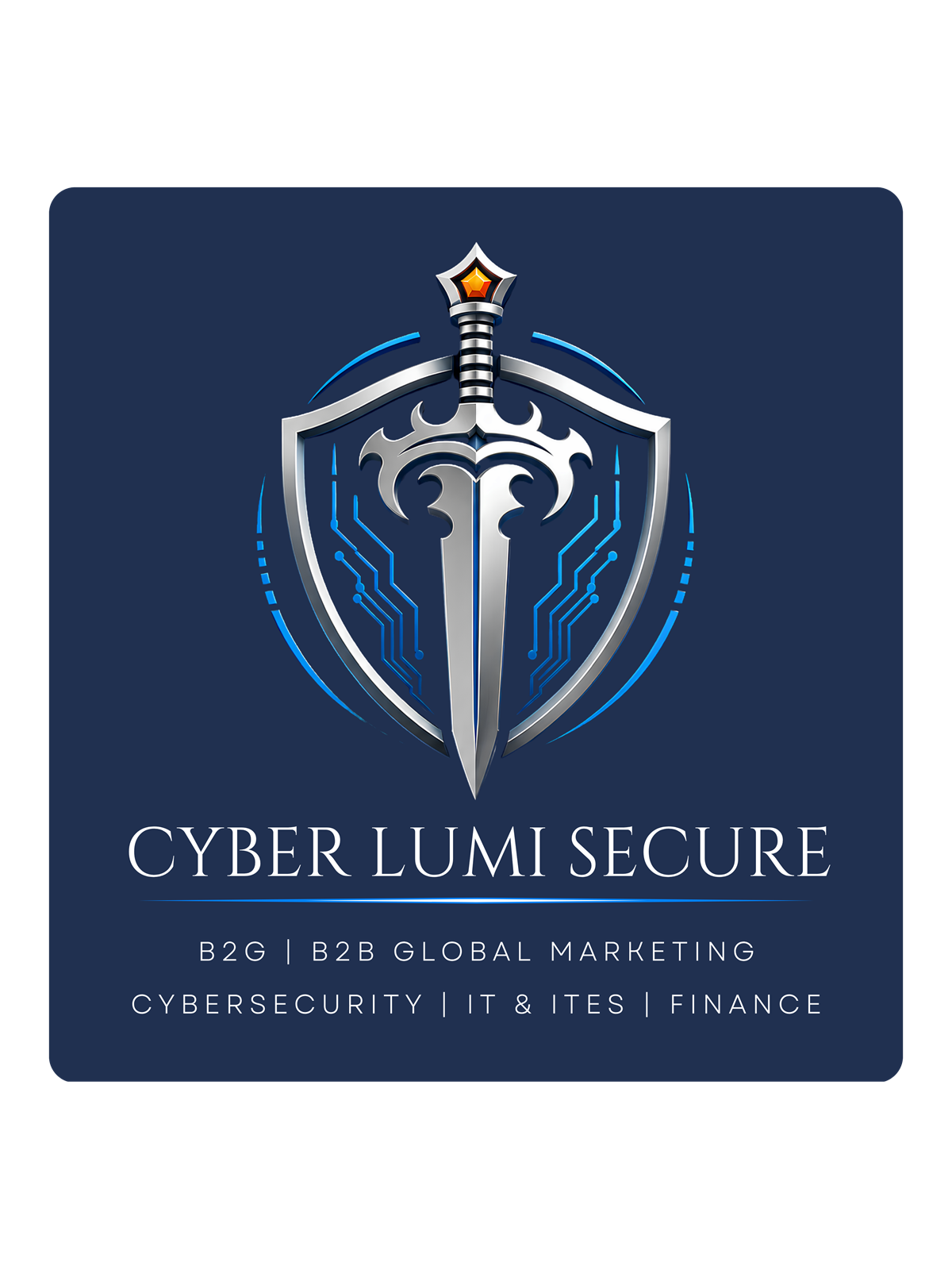 Cyber Lumi Secure Shield Logo